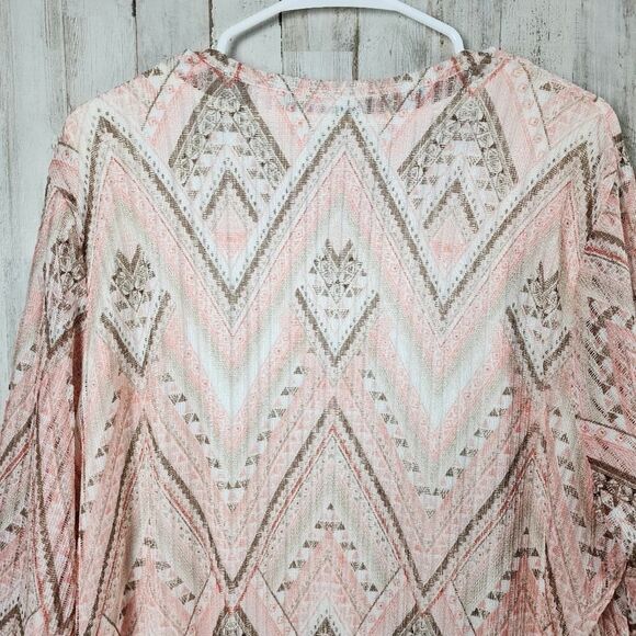 Alfred Dunner 2 Piece Blouse and Jacket Peach Brown Size 1X - Picture 8 of 9